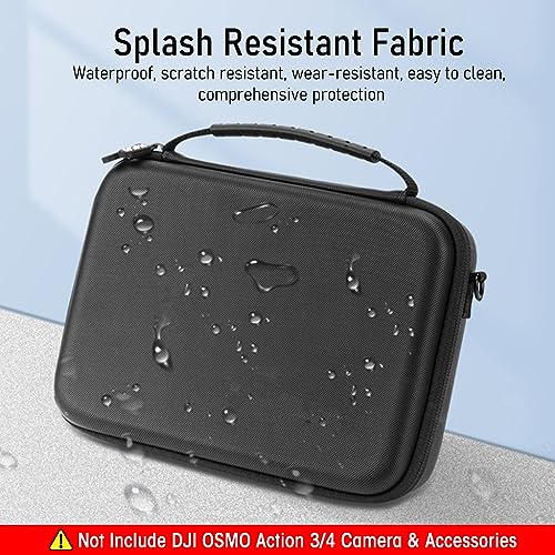 ZORBES® Polyurethane Carrying Case for DJI Osmo Action 3/4/5Pro Hard Shell Bag with Shoulder Strap Travel Not Included Camera Black 2 PCS ZORBES® Polyurethane Carrying Case for DJI Osmo Action 3/4/5Pro Hard Shell Bag with Shoulder Strap Travel Not Included Camera Black 2 PCS